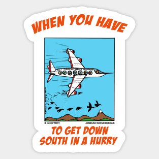 Bird Migration Service Airline Funny Animal Novelty Gift Sticker